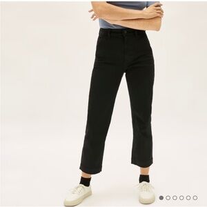 Everlane Straight Leg Crop Pant Size 0 Black
